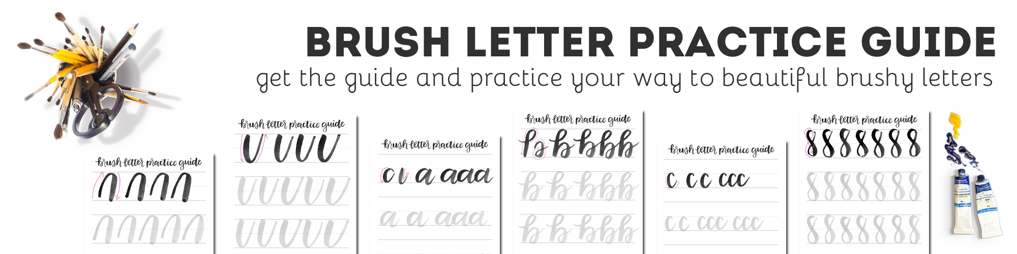 Brush letter store practice guide